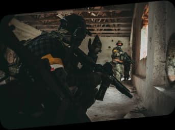 Training on a shooting range (illustration)